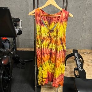 Tie dye dress - twist back - size medium